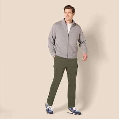 Amazon Essentials Men's Cargo Fleece Sweatpant with Open Hem, Olive Heather, Medium - Image 7