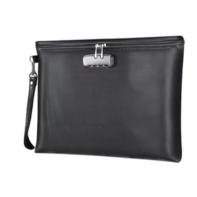 Fireproof Document Bag with Lock, ZOOPIP 14.3"x10.2" Fireproof and Waterproof Money Bag with Zipper Closure, Storage Pouch for A4 Letter Size Document, Cash, Cell Phone, Tablet, Credit Card,Passport - Image 8