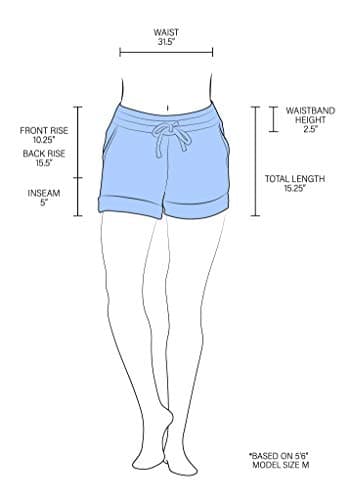 90 Degree By Reflex Womens Soft Sweat Shorts High Waisted Drawstring Lounge Shorts with Pockets - Heather Grey - Medium - Image 7