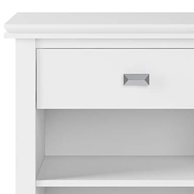 SIMPLIHOME Artisan SOLID WOOD 24 inch Wide Transitional Bedside Nightstand Table in White for the Living Room and Bedroom - Image 8