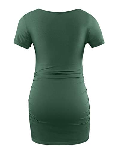 Peauty Summer Maternity Clothes Maternity Shirts Maternity Workout Tops White Maternity Tops & Tees Maternity Scrubs Maternity Blouse（Black+White+Green M） - Image 6