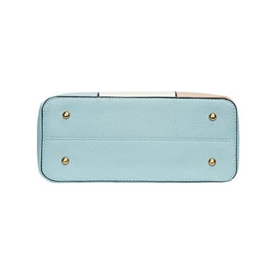 KKXIU 3 Zippered Compartments Purses and Handbags for Women Top Handle Satchel Shoulder Ladies Bags (A-Blue White Pink) - Image 6
