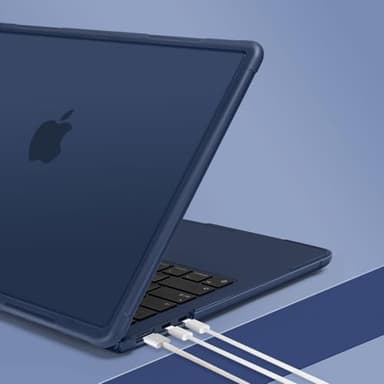 MOSISO Compatible with MacBook Air 13 inch Case 2025 2024 2023 2022 M4 A3240 M3 A3113 M2 A2681, Heavy Duty Hard Case with Kickstand&Keyboard Cover&Screen Film&Type C for MacBook Air 13.6,Midnight Blue - Image 8