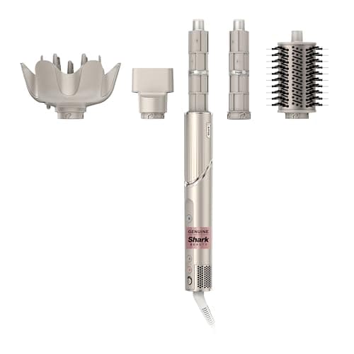 Shark HD435 FlexStyle Air Styling & Drying System, Powerful Hair Blow Dryer & Multi-Styler with Auto-Wrap Curlers, Curl-Defining Diffuser, Oval Brush, & Concentrator Attachment, Stone - Image 1