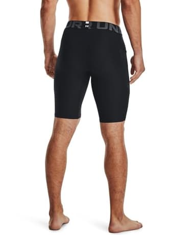 Under Armour Men's HeatGear Pocket Long Shorts , Black (001)/Pitch Gray, X-Large - Image 3