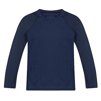 ESTAMICO Baby/Toddler Boys Rash Guard Shirts Long Sleeve Quick Dry Swim Shirt UPF 50+ Rashguard, Navy 12-18 Months - Image 1
