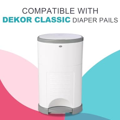 Refills Compatible with DEKOR Classic Diaper Pail Refill Bags| 4 Pack| Super Powerful Odor Eliminator Extra Thick Diaper Pail Bags| Each Holds up to 2772 Diapers| Fresh Lemon Scent| Easy to Replace - Image 5