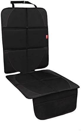 Car Seat Protector for Child, Baby, Pets -1 Pack car seat Cover with Thick Padding- Waterproof Universal Size with Mesh Pockets (Black - Image 3