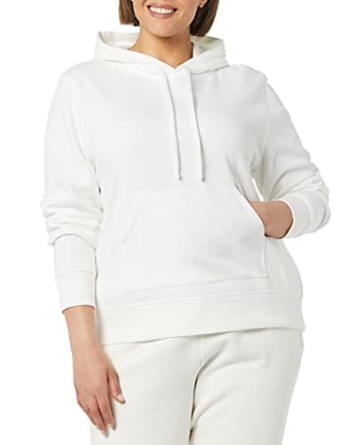 Amazon Essentials Women's Regular-Fit Fleece Pullover Hoodie (Available in Plus Size), White, X-Small - Image 3