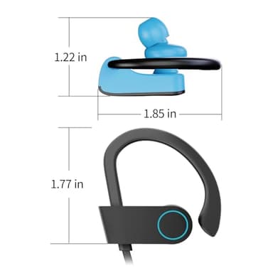 Boean Wireless Earbuds, Bluetooth Headphones 5.3, Wireless Headphones with 16Hrs Playtime IPX7 Waterproof in-Ear Earphones, Deep Bass Stereo Earbuds with Microphone for Gym Running Home Workout - Image 7