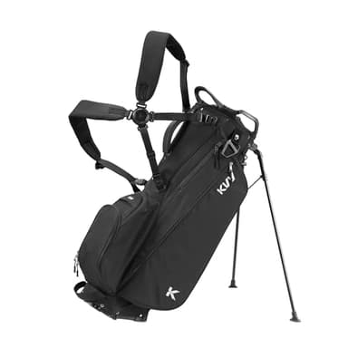 KVV Lightweight Golf Stand Bag with 7 Way Full-Length Dividers, 5 Zippered Pockets, Automatically Adjustable Dual Straps，Elegant Design(Black) - Image 6