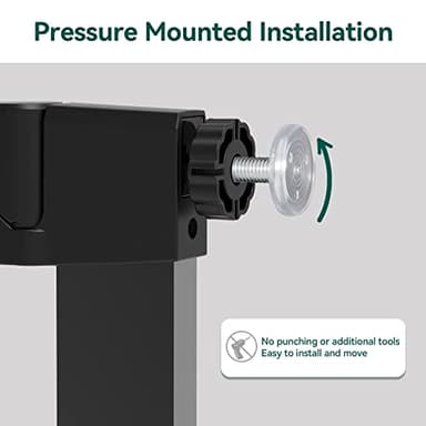 Babelio Upgraded Baby Gate with Cat Door, 29-43" Auto Close Durable Dog Gate for Stairs, Doorways and House, Easy Walk Thru Safety Gate with Pet Door Includes 4 Wall Cups, Black - Image 7