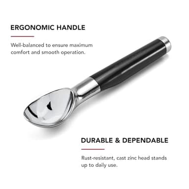 KitchenAid Classic Ice Cream Scoop, 8.6 inches, Black - Image 4