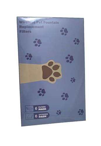 Replacement Cat Water Fountain Filters: VKIMISS Official 12 Pack Cat Fountain Replacement Filters & Pre-Filter Sponges for 108oz/3.2L Automatic Pet Fountains (6 Filters+ 6 Sponges) - Image 7