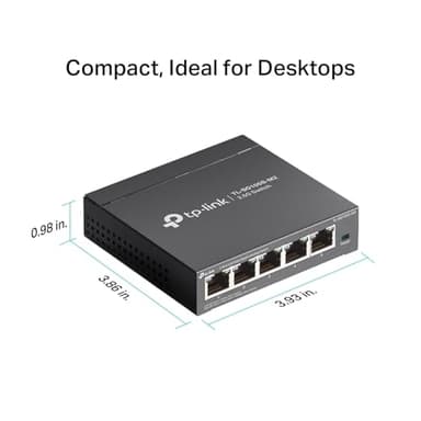 TP-Link TL-SG105S-M2 | 5-Port Multi-Gigabit 2.5G Ethernet Switch | Unmanaged Network Switch | Ethernet Splitter | Plug & Play | Desktop/Wall Mount | Silent Operation - Image 4