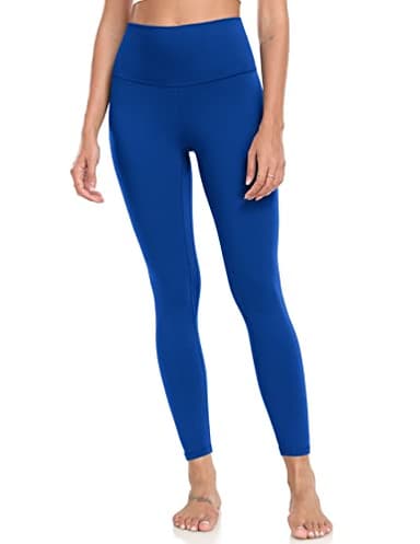 Colorfulkoala Women's High Waisted Tummy Control Workout Leggings 7/8 Length Ultra Soft Yoga Pants 25" (S, Sapphire Blue) - Image 2