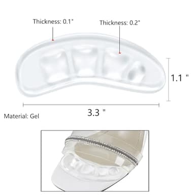 GQTJP Metatarsal Pads, Ball of Foot Cushions for Heels,Non Slip Foot Pads to Relief Pain All Day,Toe Pads Shoe Gummies for Heels, Heel Pads for Stop Feet from Sliding Forward (Mix - 3 Pairs) - Image 2
