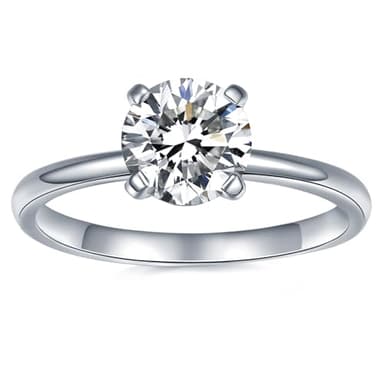 IMOLOVE Moissanite Solitaire Engagement Ring for Women, Women's Engagement Rings Moissanite Promise Rings 1CT D Color VVS1 Clarity Wedding band 925 Sterling Silver with 18K Gold Plated-5.5 - Image 1