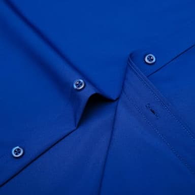 Yimoversal Men's Solid Soft Button Down Shirts Long Sleeve Casual Regular Fit Business Dress Shirt with Pocket Royal Blue S - Image 4
