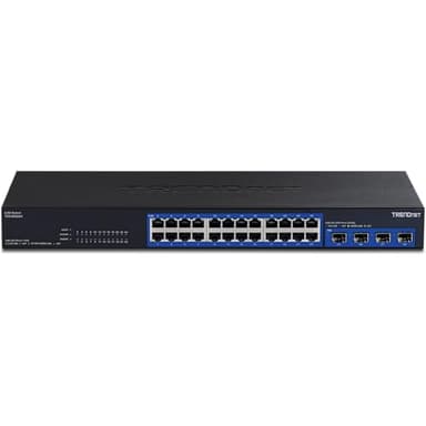 TRENDnet 28-Port Multi-Gig Switch, TEG-S50284, 24 2.5Gb RJ45 Ports, 4 x 10G SFP+ Ports, NDAA TAA Compliant, Lifetime Protection, 200Gbps Switch Capacity, Rack Mount Ready, Black - Image 5