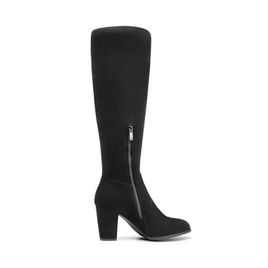 DREAM PAIRS Women's Chunky Heel Knee High Boots,Size 6.5,Black,MIDLEG - Image 4