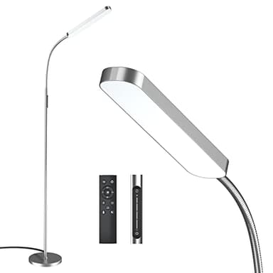 Wio-Mio 15w/1000lm Bright LED Floor Lamp with Stepless Adjustable 3000K-6000K Colors and Dimmer, Remote and Touch Control Reading Lamp, Adjustable Gooseneck Floor Lamp for Living Room - Image 1
