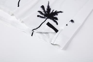 Alex Vando Mens Golf Shirt Moisture Wicking Quick-Dry Print Performance Polo Shirts for Men,White Palm Tree,L - Image 5