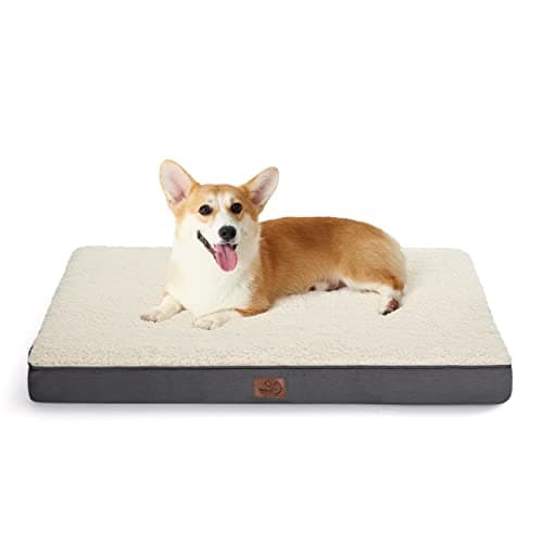 Bedsure Dog Bed Medium Size Dog - Comfy Flat Puppy Beds with Removable Washable Cover, Orthopedic Egg Crate Foam Pet Mat, Suitable for Pet Up to 30 lbs - Image 1