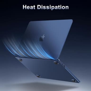 MOSISO Compatible with MacBook Air 13 inch Case 2025 2024 2023 2022 M4 A3240 M3 A3113 M2 A2681,Ultra-Thin Natural Original Color Hard Case&Keyboard Skin for MacBook Air 13.6 inch Case, Midnight Clear - Image 7
