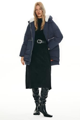 Orolay Women's Thickened Down Jacket (XL, Navy) - Image 4