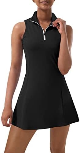 Tennis Dress for Women, Tennis Golf Dresses with Built in Shorts and Pockets for Sleeveless Workout Athletic Dresses - Image 3