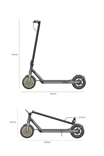 Electric Scooter - 8.5" Solid Tires, 350W Motor, Up to 19 MPH and 23 Miles Long-Range Portable Foldable Commuting Scooter for Adults with Double Braking System and App - Image 3