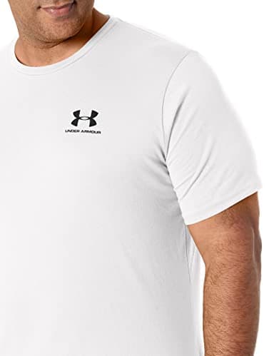 Under Armour Men's UA Sportstyle Left Chest Short Sleeve Shirt XLT White - Image 4