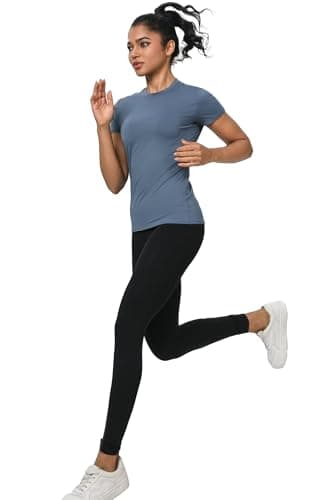 NebuKinex 5-Pack Women's Compression Shirts Short Sleeve Workout Tops Athletic Baselayer Quick Dry Gym Yoga Running T-Shirt Medium - Image 3