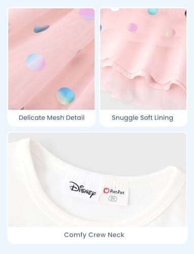 Disney Lilo & Stitch Dress Toddler Girls A-Line Long Sleeve Polka Dot Double-Layered Tulle Winter Fall Clothes Kids Birthday Gift Party Outfit 4-5T - Image 6