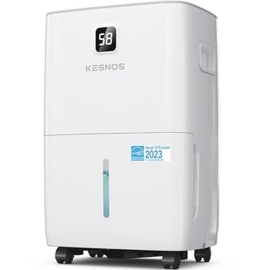 Kesnos 80 Pints Energy Star Dehumidifier for Home & Basement with Drain Hose, Front LED Display and 1.06 Gal Water Tank, Ideal for Spaces up to 5,500 Sq. Ft., Featuring Auto Defrost & Timer Function - Image 1