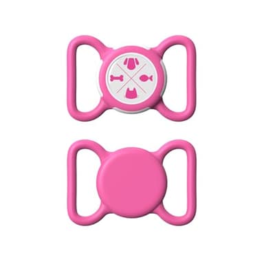 AmxminaID Waterproof Holder for Dog Collar, Tracker Protective Case, Holder for Dog Collar, Silicone Soft Lightweight (Rose, Large) - Image 1
