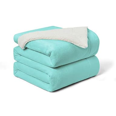 Walensee Sherpa Fleece Blanket (King Size 108”x90” Light Blue) Plush Throw Fuzzy Super Soft Reversible Microfiber Flannel Blankets for Couch, Bed, Sofa Ultra Luxurious Warm and Cozy for All Seasons - Image 1