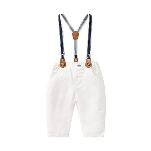 Boarnseorl Baby Boys Pants with Suspenders, 12-18M - Image 1