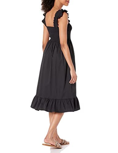 The Drop Women's Kimi Ruffled Shoulder Smocked Midi Dress, Black, 3X, Plus Size - Image 2