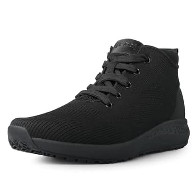 AEHAO Men's Non Slip Work Boots Slip Resistant Chef Shoes for Food Service Kitchen Restaurant Working Ankle Boot Casual Outdoor Walking Booties Waterproof,Black 8 - Image 1