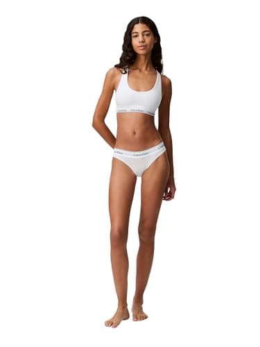Calvin Klein Modern Cotton Unlined Wireless Bralette, White, Medium - Image 3