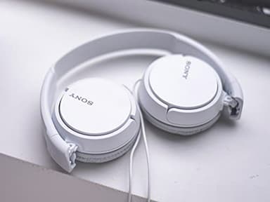 Sony ZX Series Wired On-Ear Headphones, White MDR-ZX110 - Image 2