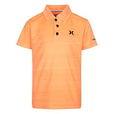 Hurley boys H20-dri Polo T Shirt, Bright Mango Heather, Large US - Image 1