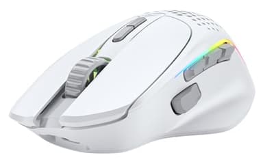 Glorious Gaming Model I 2 Wireless Gaming Mouse - Hybrid 2.4Ghz & Bluetooth, 75g Superlight, 9 Buttons (2 Swappable), RGB, PTFE Feet, MMO/MOBA/FPS, Long Battery Life, Side Thumb Rest - White - Image 3
