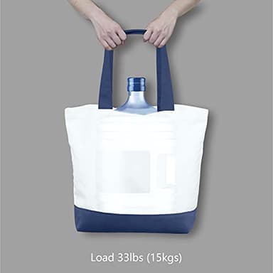 TOPDesign 1-Pack Super Strong Large 12oz Cotton Canvas Tote Bag, Reusable Grocery Shopping Cloth Bag, Fashionable Two-Tone Totes for Crafts, DIY Your Creative Designs - Image 6