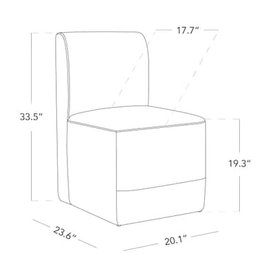 CHITA Dining Chairs with Casters Set of 2, FSC Certified Upholstered Armless Modern Rolling Dining Chairs with Rollers for Bedroom Reading Room Living Room, Linen - Image 2