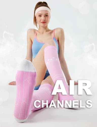 FITRELL 3 Pairs Compression Socks for Women and Men 20-30mmHg - Support for Travel, Running, Nurse, Knee High, Neopolitan S/M - Image 3