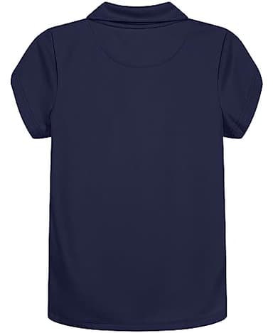 Nautica Girls' School Uniform Short Sleeve Performance Polo, Burgundy, XX-Large (20.5) Plus - Image 2