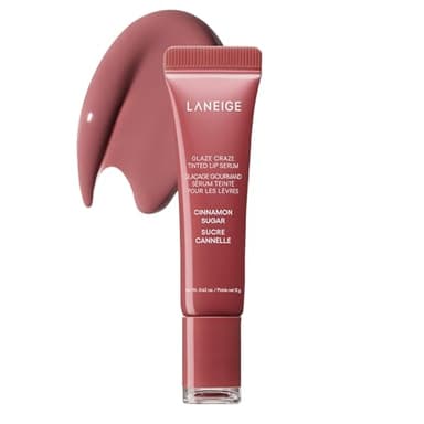 LANEIGE Glaze Craze Tinted Lip Serum, Cinnamon Sugar: Hydrating Lip Serum for Glossy, Nourished Lips with Plumping Polypeptides - Image 1